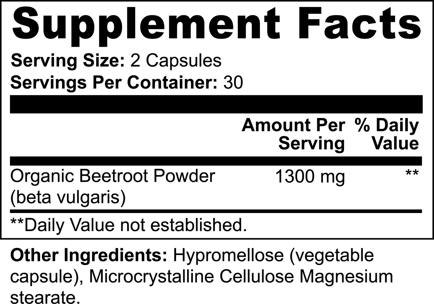 A close-up of a beetroot supplement label, showcasing the product's benefits for supporting blood flow, endurance, and natural energy